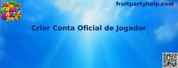 Criar Conta Oficial de Jogador